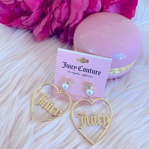 *********SOLD**********Juicy Couture Heart Shaped Earrings